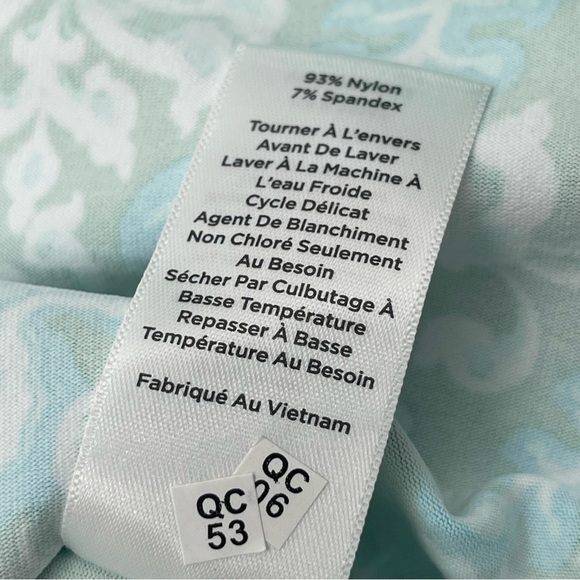 Talbots Plus Effortless Jersey Shift Dress Blue Green Medallion Size 1X New - Picture 9 of 11